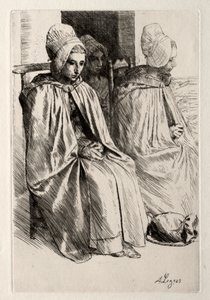 ブローニュの近所の農民の女性 作： Alphonse Legros
