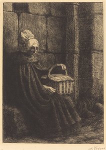 ブローニュの農民の女性 作： Alphonse Legros