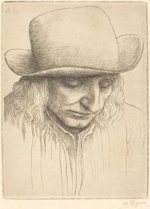 丸い帽子をかぶった農民 丸い帽子をかぶった農民。 作： Alphonse Legros