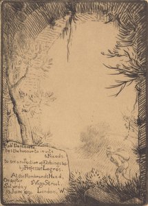Dunthorne Homeでの展示用に作られたプレート 作： Alphonse Legros