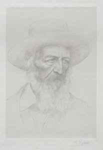 アルフレッド卿テニーソンの肖像。 作： Alphonse Legros