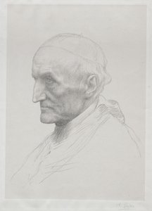 マニング枢機卿の肖像（二皿目） 作： Alphonse Legros