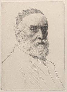 ジョージ・フレデリック・ワッツの肖像、1879年。 作： Alphonse Legros