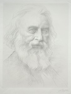 ヘンリー・ワズワース・ロングフェローの肖像（二皿目） 作： Alphonse Legros