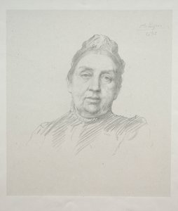 ケンプ夫人の肖像、正面図 (3 枚目のプレート) 作： Alphonse Legros