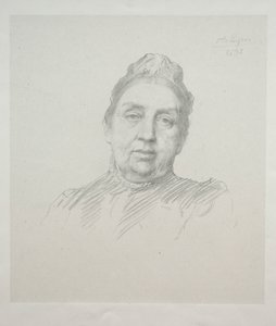 マダムケンプの肖像、正面図第3版。 作： Alphonse Legros