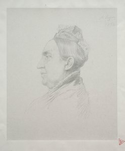 横顔のマダム・ケンプの肖像（2枚目） 作： Alphonse Legros