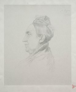 プロファイル2ndプレートのマダムケンプの肖像画。 作： Alphonse Legros