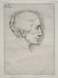 Mme の肖像画。 エミリー・ヒューズ（一皿目） 作： Alphonse Legros