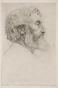 サー・フレデリック・レイトンの肖像 (一皿目) 作： Alphonse Legros
