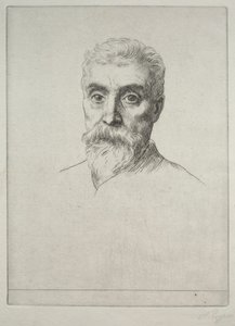 ハイラム S. マキシム卿の肖像 作： Alphonse Legros