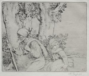 フィールドからの帰還 (Le Retour des Champs-2nd Plate) 作： Alphonse Legros