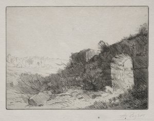 ローマ時代の遺跡。 作： Alphonse Legros