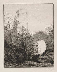 修道院の遺跡 作： Alphonse Legros