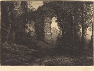 古代の水道橋の遺跡 古代の水道橋の遺跡。 作： Alphonse Legros