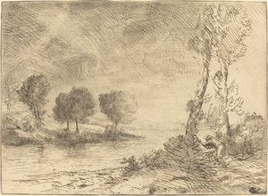 鮭漁師 鮭漁師。 作： Alphonse Legros