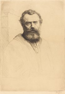 自画像、三皿目 作： Alphonse Legros