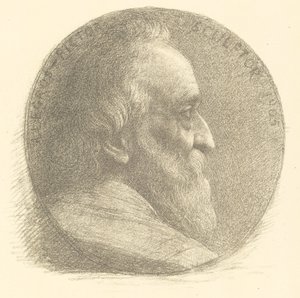 自画像 メダリオン No.1 9皿 作： Alphonse Legros
