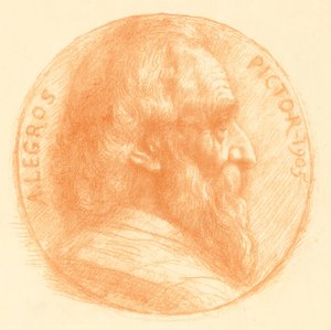 自画像 メダリオン No.2 11皿 作： Alphonse Legros