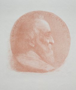 自画像 メダリオン2号（11皿） 作： Alphonse Legros