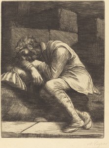 眠れる乞食 作： Alphonse Legros