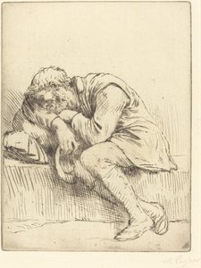 眠れる乞食 作： Alphonse Legros