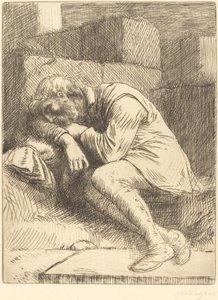 眠れる乞食 作： Alphonse Legros