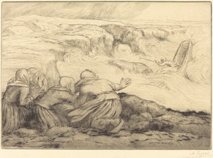危険にさらされた小さなボート Barque en peril. 作： Alphonse Legros