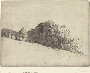 木のブーケダルブルのスタンド。 作： Alphonse Legros