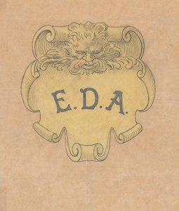 エドワード D. アダムスの青銅製ネーム プレートの習作。 1892年。 作： Alphonse Legros