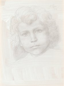 少女のキューピッド ヘッドの習作、1904 年。