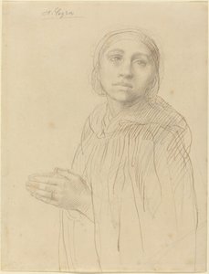 祈る女性の研究。 作： Alphonse Legros