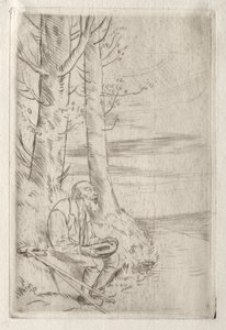 盲目の乞食 作： Alphonse Legros