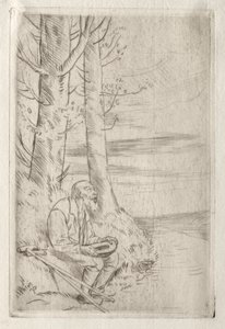 ブラインド乞食。 作： Alphonse Legros