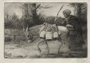 ブローニュの酪農家 (三皿目) 作： Alphonse Legros