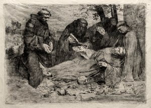 聖フランシスコの死 作： Alphonse Legros