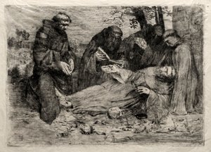 聖フランシスの死。 作： Alphonse Legros