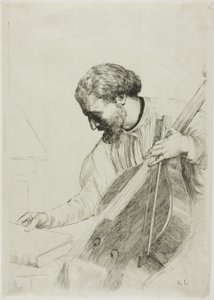 コントラバス奏者 作： Alphonse Legros