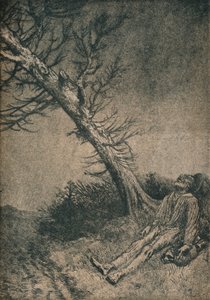 瀕死のヴァガボンド、1875 作： Alphonse Legros