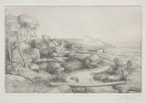 歩道橋ラパセレル。 作： Alphonse Legros