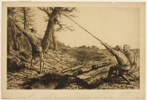 木こり、二皿目 作： Alphonse Legros