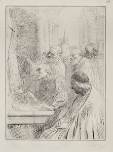 教会の修道士 作： Alphonse Legros