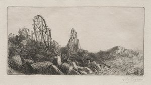 モンルージュの古い石の採石場。 作： Alphonse Legros