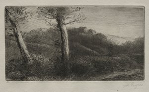 草の上に伸びる旅人c。 1888。 作： Alphonse Legros
