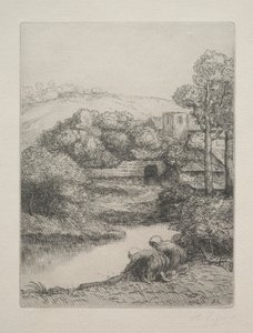 The Wash House Le Lavoir、Dite Les Laveuses。 作： Alphonse Legros
