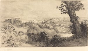 丘の頂上 丘の頂上。 作： Alphonse Legros