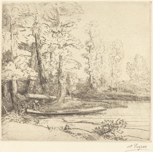 ウォーターズ エッジの木々 作： Alphonse Legros