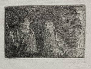 2つの羊飼い2つの羊飼い。 作： Alphonse Legros