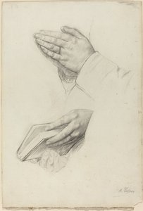 手の 2 つの研究。 作： Alphonse Legros