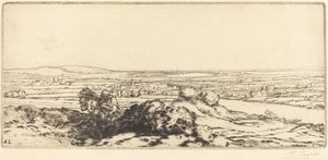 砂丘の谷 砂丘の谷。 作： Alphonse Legros